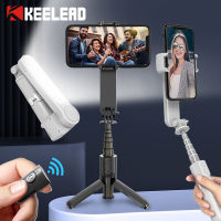 KEELEAD L09 G Imbal S Tabilizer S Elfie ติดขาตั้งกล้องที่มีเติมแสงบลูทูธระยะไกลสำหรับศัพท์มือถือ Xiaomi หัวเว่ย IOS มาร์ทโฟน