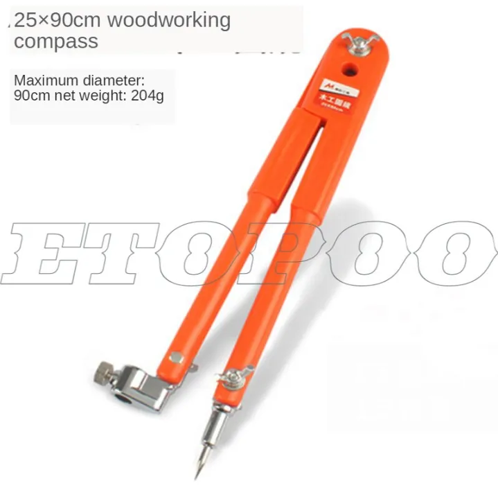 Clear 45 Steel Circular Marking Scribe Wood Working Drawing Compass Industry Tool Craft Design