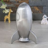 Space Rocket Shaped Piggy Bank Savings Money Boys Birthday Gifts Home Ornaments