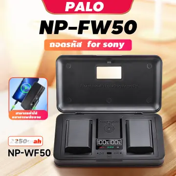 NP FW50 NP-FW50 NPFW50 Battery 2250mAh with Case and Charger for Sony Alpha  a6500 a6300 a6000 a5000 a3000 NEX-3 a7 7R a7R a7R II