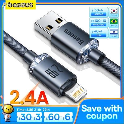 ☢ Baseus USB Cable For iPhone 14 13 12 Pro Max X XR XS 8 7 6s 6 iPad Fast Data Charging Charger USB Wire Cord Mobile Phone Cables
