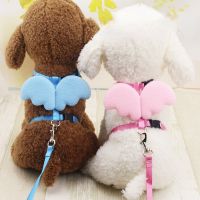 【LZ】s0j8l4 Pet Harness with Angel Wing Small Pet Dog Rabbit Cat Chest Set Cute Collar Safety Belt Adjustable Outdoor Walking Leash Rope