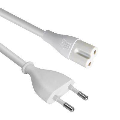 สายเคเบิล EU ไฟฟ้ากระแสสลับ2ง่ามสำหรับแอปเปิ้ลทีวี Mac Mini แคปซูลเวลา PS4รูป8 C7ถึงยูโรยุโรป2ขาเสียบ AC