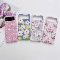 [COD] style ins oil painting broken flowers suitable for Z Flip3 folding screen mobile phone case ZFlip4