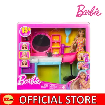 Barbie doll best sale and hair playset