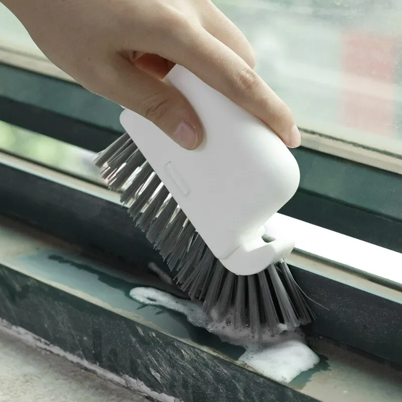 2-In-1 Groove Cleaning Tool Creative Window Brush Cloth Slot Household Easy  Cleaner Kitchen Decontamination Corners Gaps Tool