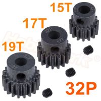 【■】 Rokomari Fashion House Motor Pinion เหล็กชุดเกียร์32P 15T 17T 19T เหล็กสำหรับ1/4แทร็กซัสสแลช4X4 Stampede 4X4 VXL Rustler 4X4 E-Revo T-Maxx