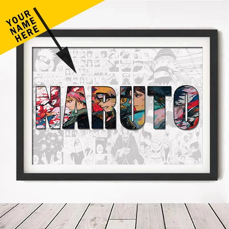 Hot】 Personalised Naruto Anime NAME Word Art Print Sasuke Character Poster  Canvas Painting Sakura Wall Art Customize Gift Home Decor | Lazada PH