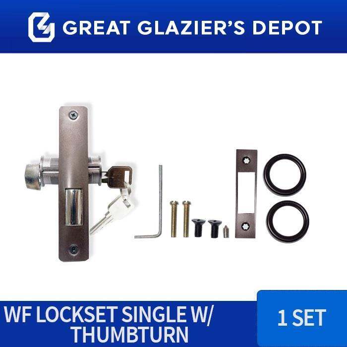 WF ED Lockset with Thumbturn Aluminum Swing Door Lock Set Single Double ...