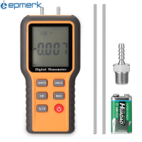 [electronicshop]Manmanometer จอแสดงผล LCD °C °F สวิทช์12หน่วยแรงดันปรับอุณหภูมิในร่มเครื่องมือวัดท่ออุปกรณ์วัดความดัน