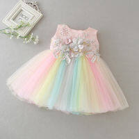 Rainbow Baby Girl Dresses Party and Wedding 2nd 1st Birthday Dresses for New Year  Fancy Frock Dress for a Year Old Baby