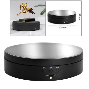 2 Speeds Electric Turntable Display Stand Noiseless Rotating Table Watch  Jewelry Holder Multifunctional for Photography Props