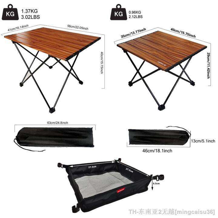 hyfvbu-aluminum-camp-table-durable-roll-up-tables-for-fishing