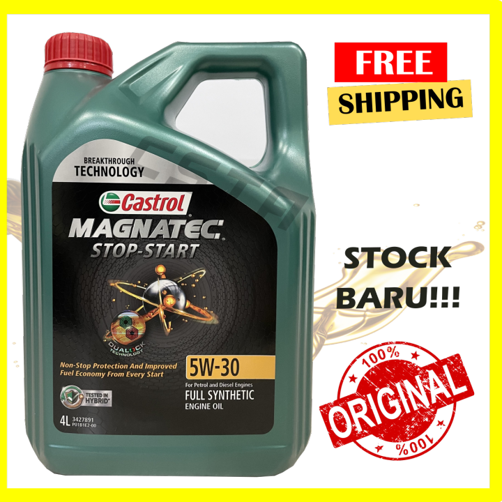 [ORIGINAL]Castrol Magnatec STOPSTART 5W30 Fullysynthetic Engine Oil 4L *GENUINE* Lazada
