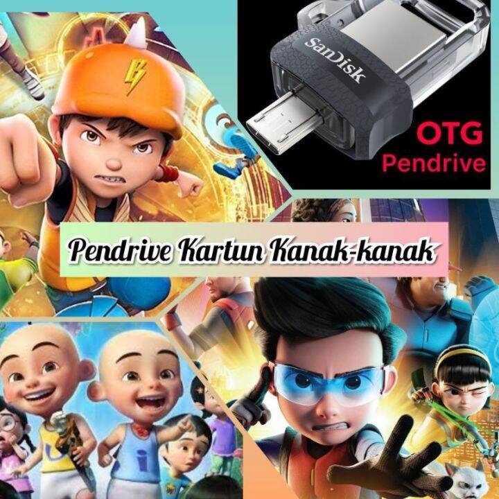 Pendrive OTG Kartun 32GB Cerita Kartun kanak kanak dan Lagu