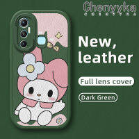 เคส Chenyyyka สำหรับ Infinix เคส11 Hot 11S ลายการ์ตูนน่ารักเมโลดี้ดีไซน์ใหม่เคสใส่โทรศัพท์หนังกันกระแทกเคสป้องกันฝาหลังอ่อนนุ่มเลนส์กล้องถ่ายรูปรวมทุกอย่าง