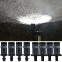 20PCS 180 Degree Misting Refraction Spray Nozzle Garden Watering Irrigation w/ Barb Thread for PE Hose Greenhouse Sprayer Lawn