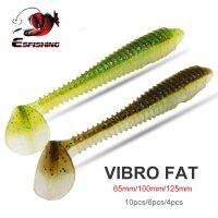 ESFISHING Pesca Artificial Silicone Soft Bait Vibro Fat 65 100125mm Fish Smell Inject Heavy Salts Iscas Wobblers Fishing Lues