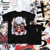 HOT ขายร้อน สไตล์ใหม่ luffy gear 5 evolution one piece anime เสื้อยืดผ้าฝ้ายพิมพ์ลาย