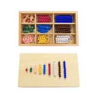 Kids Toys Montessori Materials Educational Wooden Toy Colorful Checker Board Beads Math Toys Early Childhood Preschool Training