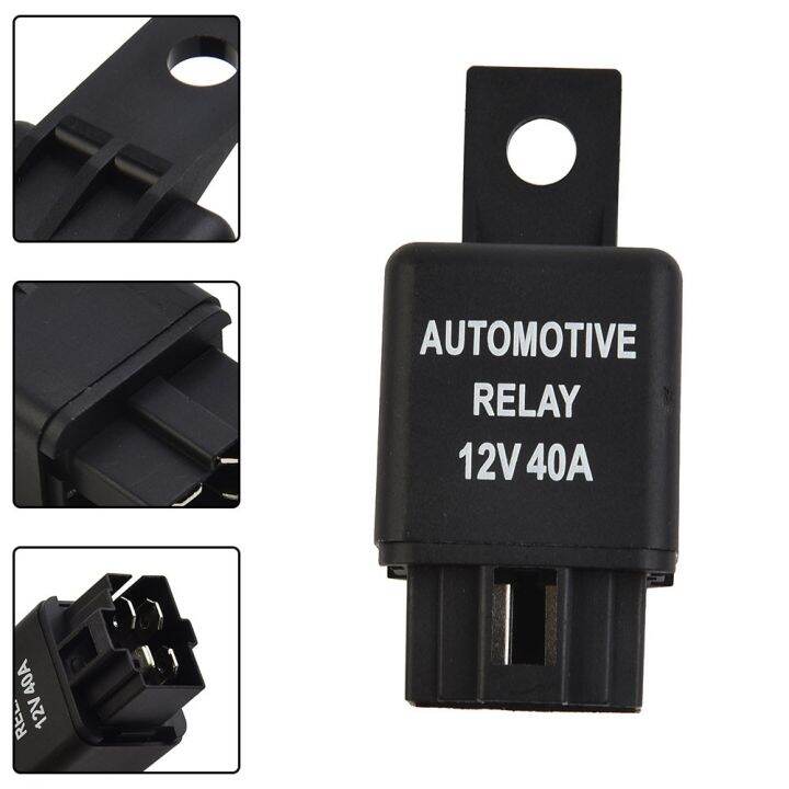 Relay Mobil SPST Hubungi Tipe 12V 40A Mobil Otomotif 4 Pin SPST Relay