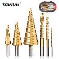 6/3Pcs Step Drill Bit Saw Drill Bit Set Titanium Milling Cutter 4-12 4-20 4-32mm 3 6 8mm For Woodworking Metal Core Hole Opener