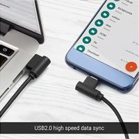 Double Elbow USB 2A Nylon Charging Cable for Type-C