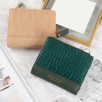 Women Crocodile Print Small Wallet Zipper Coin Purse Luxury Designer Card Holder Clutch Bag Folding Zipper Coin Purse