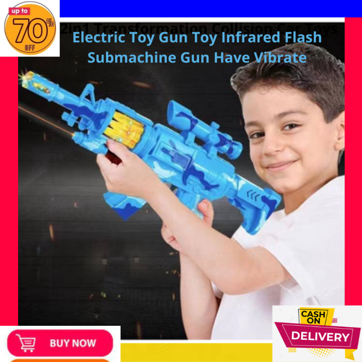 TOYSLY CASH ON DELIVERY Electric Toy Gun Toy Infrared Flash Submachine