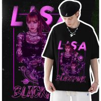 【New】เสื้อยืดผ้าฝ้ายCOTTON เสื้อลิซ่า blackpink lisa เสื้อผ้าแฟชั่น เสื้อสไตล์เกาหลี เก๋ๆ หญิง ชาย เสื้อยื เสื้อยืดคอกลม เสื้