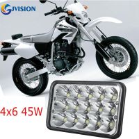 ที่ได้☫สำหรับฮอนด้า XR250 XR400 XR650 Suxuki DRZ มอเตอร์ไฟหน้าเหลี่ยม LED 4X6นิ้วสูง/ต่ำไฟนำทางติดศีรษะ