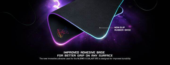 ประกัน2ปี-nubwo-galaxy-x93-mouse-pad-rgb-gameming-แผ่นรองเมาส์เกมมิ่ง-ไฟrgb-hitechubon