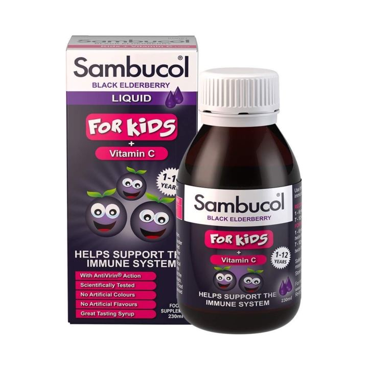 Sambucol Black Elderberry for Kids + Vitamin C (230ml)
