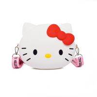 สไตล์ใหม่ .Hello Kitty กระเป๋าพาดลำตัวสำหรับผู้หญิงน่ารักกระเป๋าหิ้ว Travaii กระเป๋าสะพายไหล่3มิติกระเป๋าโทรศัพท์ขนาดเล็ก12ซม. และ20ซม.