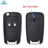 เคส Fob ซองใส่กุญแจรีโมทพลิกพับได้2ปุ่มสำหรับ-Chevrolet Aveo Cruze Orlando Trax Hu100 Blade