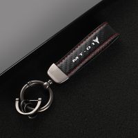 Leather Motorcycles keychain horseshoe buckle jewelry key chain for Yamaha MT01 MT-01 MT Accessories