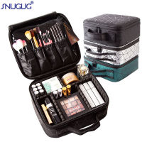 【cw】Female nd Profession Makeup Case Fashion Beautician Cosmetics Organizer Storage Nail Tool Suitcase For Women Make Up Bag ！