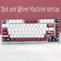 Key Caps 135 Key Cherry Profile Personalized Red and White Machine Mechanical Keyboard Keycaps for 61 64 84 87 96 980 108 Layou