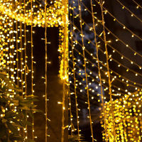 xflamper Icicle Garland Curtain LED Lights Outdoor Indoor Fairy String Light for Wedding Party Home Garden Bedroom Decoration