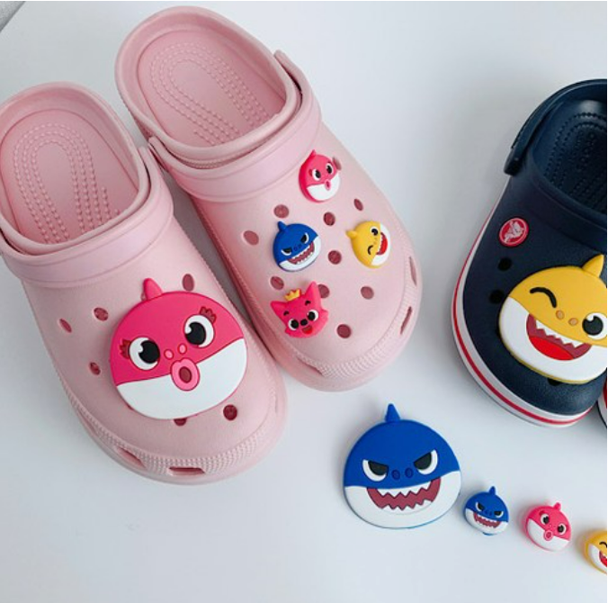 Croc BIG Baby Shark Jibbitz (5 PCS) Set Shoe Charm Jibitz for Croc Kids