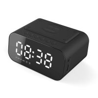 KKmoon BT Speaker LED Digital Clock Multifunctional Sound Box Wireless Charger Desk Clock FM Radio Wireless Charging Device Alarm Clock for Home Office Dormitory