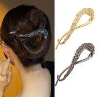 fashion Rhinestone Set Metal Twist Barrettes Ultra Shiny wedding Hair Accessories for Women