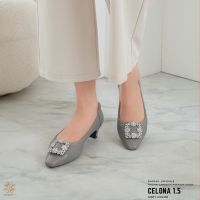 รองเท้าหนังแกะ รุ่น Celona 1.5" Grey color (สีเทา)