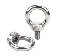 10pcs M3 304 Stainless Steel Eye Bolt Eye Nut Marine Lifting Ring Screw Ring Nut Loop Hole for Cable Rope Lifting