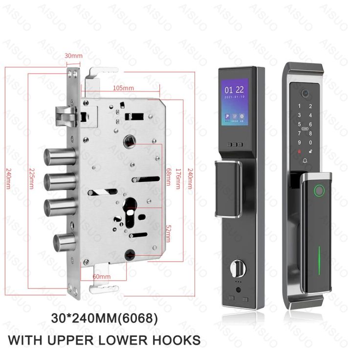 ตัวล็อคบลูทูธ TT /Wifi USAMRT GO รีโมตปลดล็อคด้วยลายนิ้วมือการ์ดแม่เหล็กคีย์รหัสผ่านพร้อมกล้องล็อคอัจฉริยะบ้านอัตโนมัติ