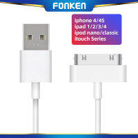 Fonken สาย USB ชาร์จเร็ว,30พินอินเทอร์เฟชสำหรับ iPhone 4 4S 3GS สำหรับ iPad 3 2 1 I-Pod สายชาร์จซิงค์ข้อมูลอะแดปเตอร์สาย