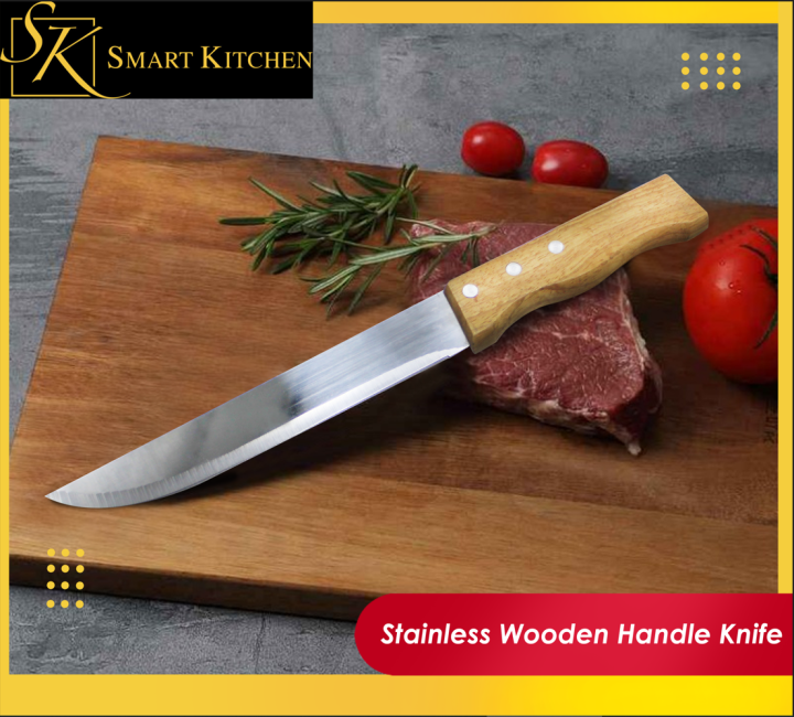 STAINLESS WOODEN HANDLE KNIFE Lazada PH