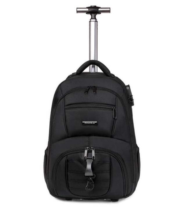 2023 New 18 Inch Travel Trolley Bag Men Rolling Backpack Wheeled