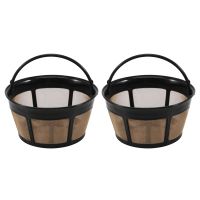 Reusable Coffee Filter, Basket Coffee Filters 8-12 Cup Replacement Coffee Filter with Stainless Steel Mesh Bottom