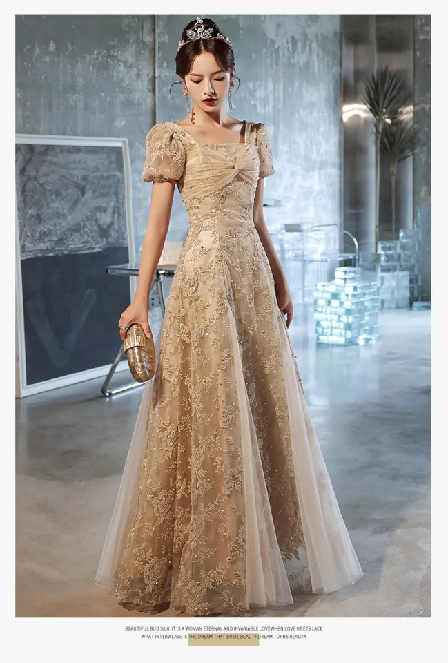 Jovani 02923  Gold Embellished Lace Fitted Dress